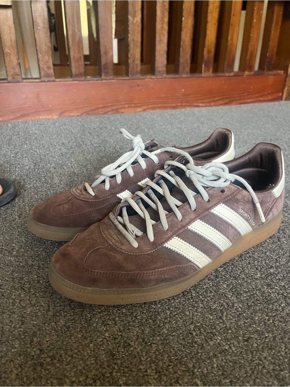 adidas Men’s Sporty and Rich Sneakers in Brown and White